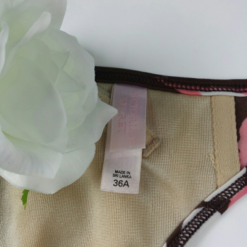 Victoria's Secret Brown Floral Print Bikini 36-A - Picture 4 of 8